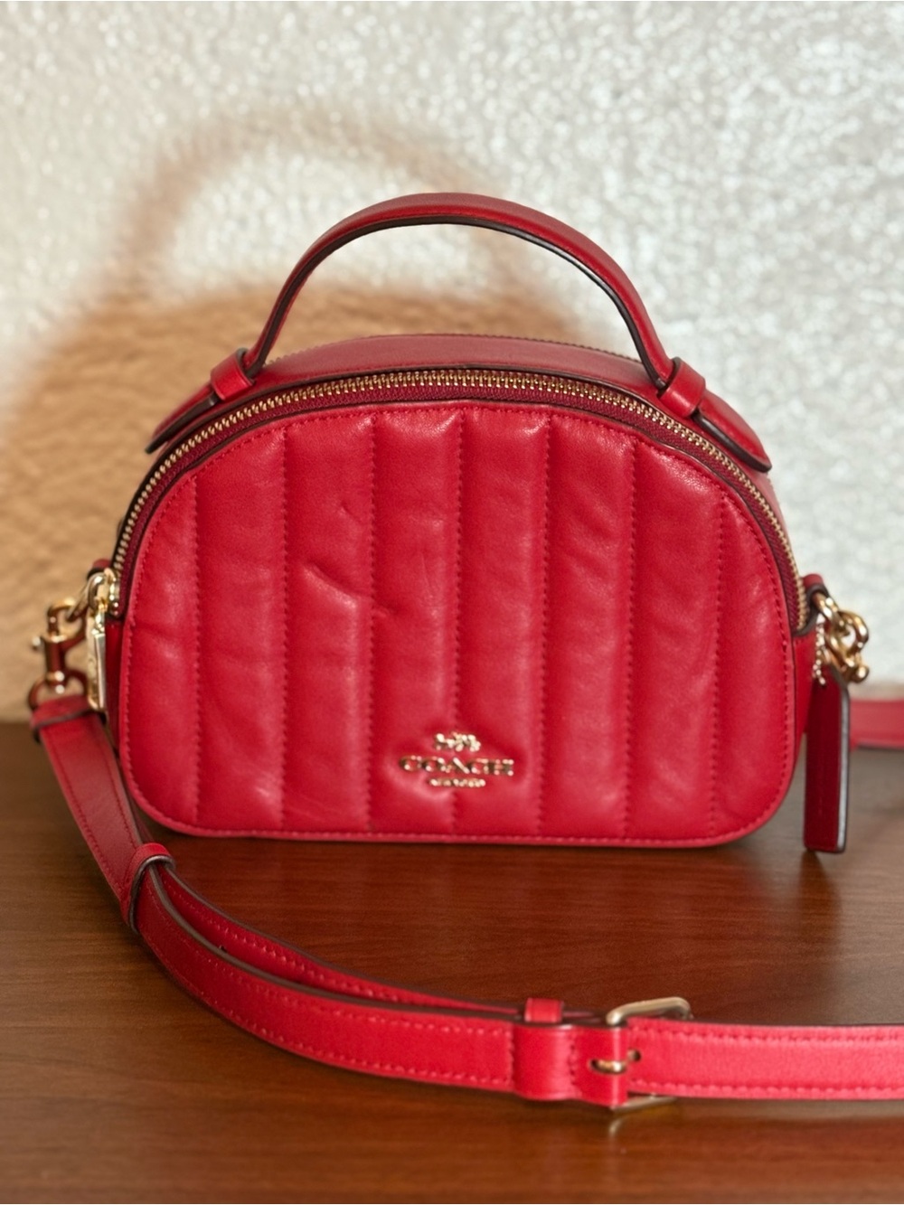 Coach C7259 Serena Crossbody Satchel - Electric Red